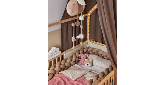 GITTERBETT EMMA 144/75/161 cm - Buchefarben, Trend, Holz (144/75/161cm) - My Baby Lou