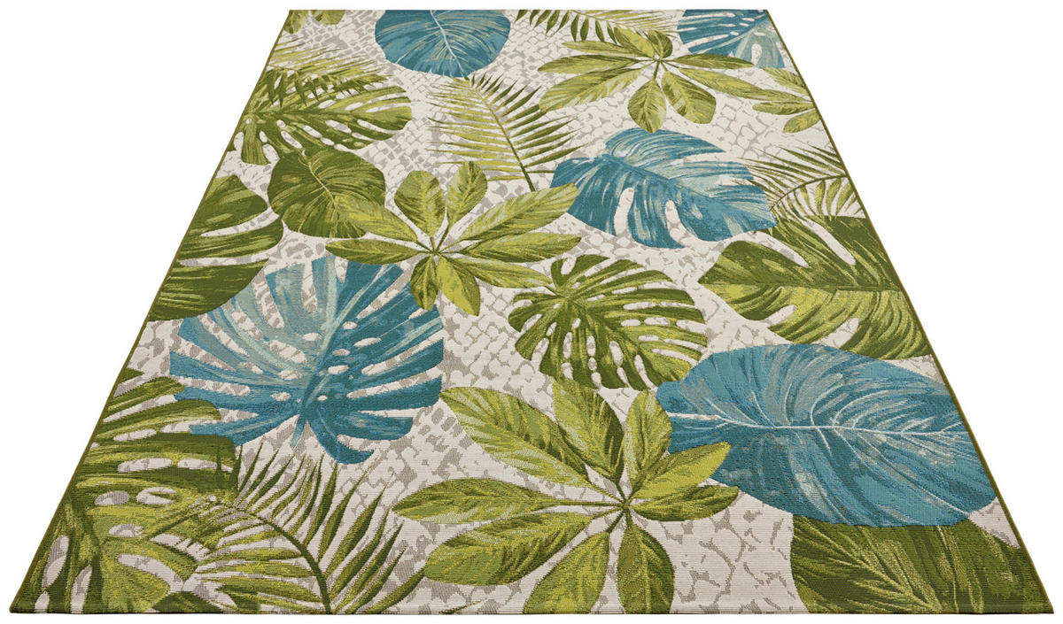 OUTDOORTEPPICH 240/340 cm Flair Grün, Türkis  - Türkis/Grün, Design, Kunststoff (240/340cm)
