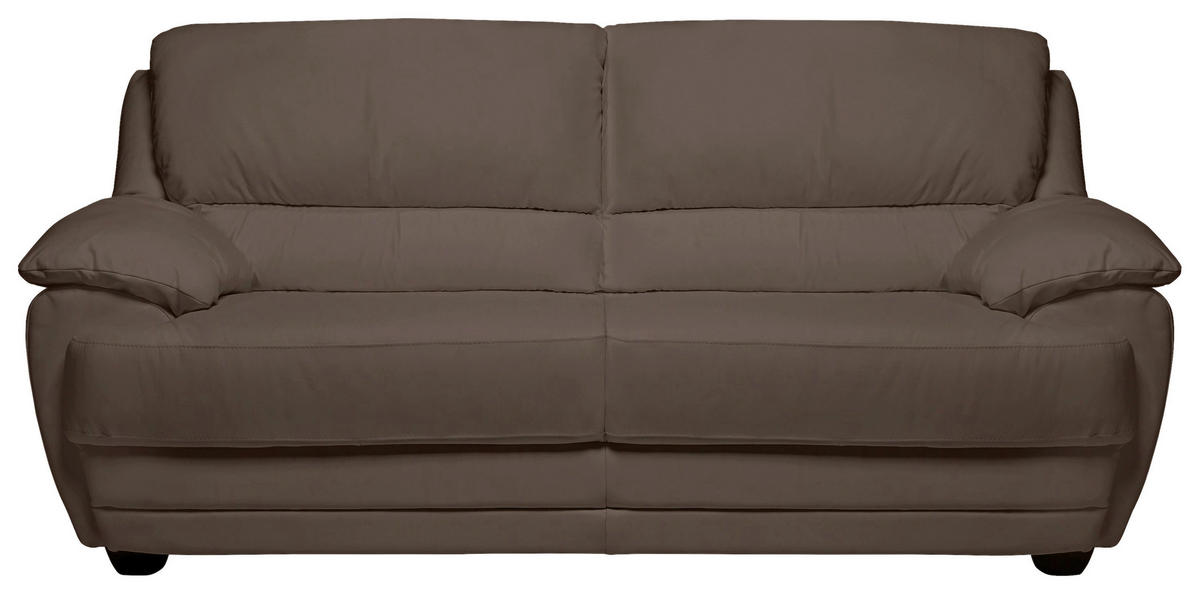 2-SITZER-SOFA in Lederlook Braun  - Braun, Design, Kunststoff/Textil (209/97/100cm) - Livetastic