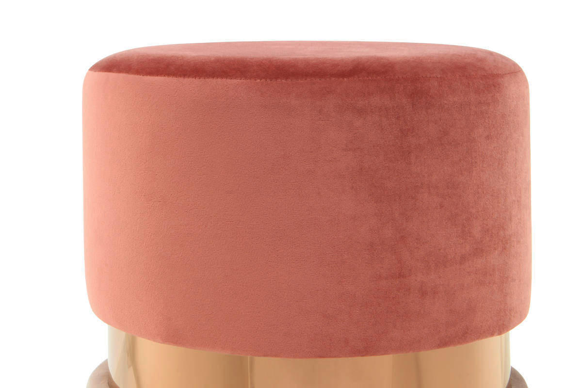 HOCKER Kiefer Taupe, Dunkelrosa  - Taupe/Dunkelrosa, LIFESTYLE, Holz/Kunststoff (35/46/35cm) - Kayoom
