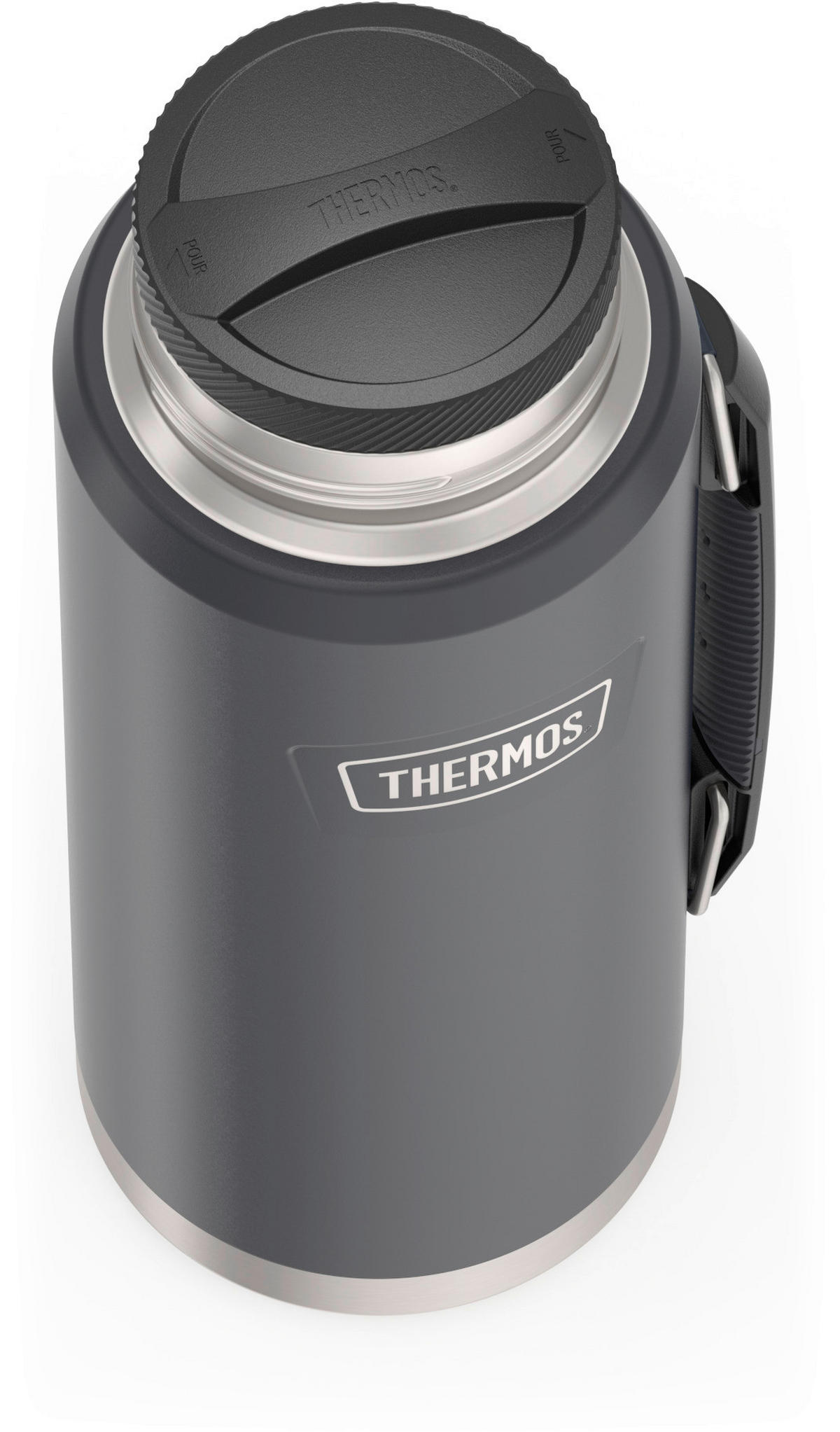 ISOLIERFLASCHE ICON 1,2 L  - Dunkelgrau, Basics, Metall (1,2l) - Thermos