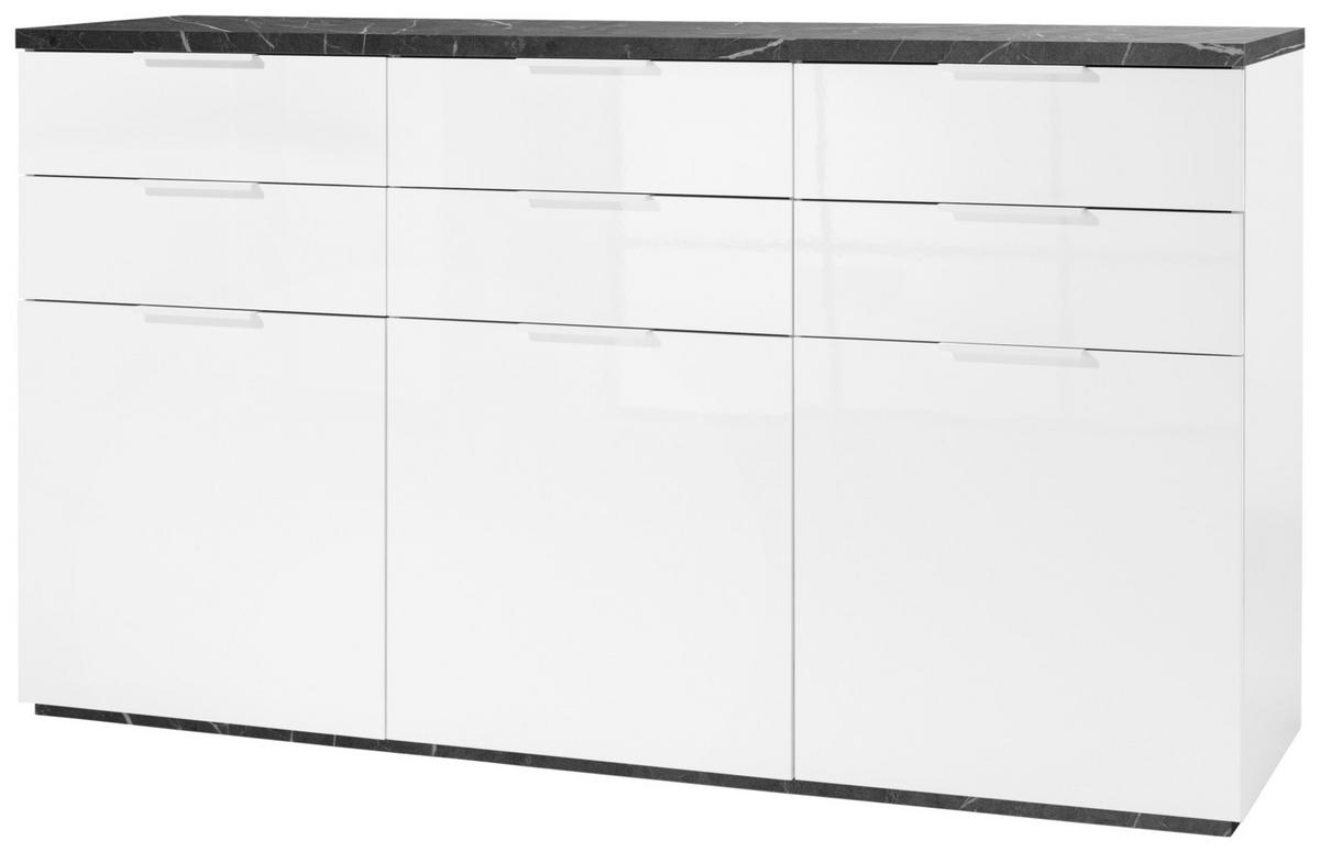SIDEBOARD 180/102/50 cm  - vit/antracit, Modern, trämaterial (180/102/50cm) - Hom`in