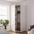 ECKKLEIDERSCHRANK 92/214/92 cm Weiß, Weiß Hochglanz  - Weiß Hochglanz/Weiß, Trend, Holzwerkstoff (92/214/92cm) - Carryhome