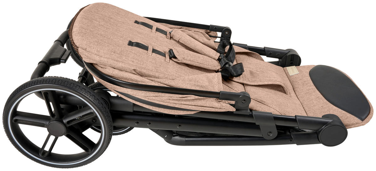 BUGGY  - Beige/Schwarz, Trend, Kunststoff/Textil (55/56/107cm) - Jimmylee