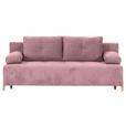 SCHLAFSOFA  in Flachgewebe Altrosa  - Buchefarben/Altrosa, KONVENTIONELL, Holz/Textil (204/75/100cm) - Carryhome