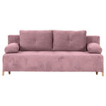 SCHLAFSOFA  in Flachgewebe Altrosa  - Buchefarben/Altrosa, KONVENTIONELL, Holz/Textil (204/75/100cm) - Carryhome