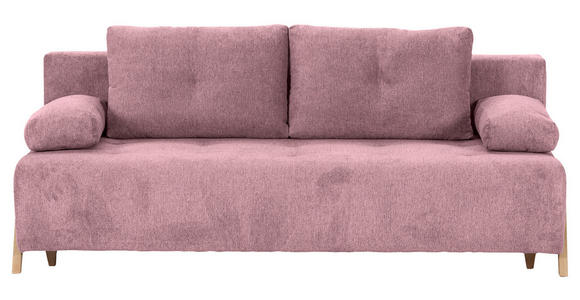 SCHLAFSOFA  in Flachgewebe Altrosa  - Buchefarben/Altrosa, KONVENTIONELL, Holz/Textil (204/75/100cm) - Carryhome