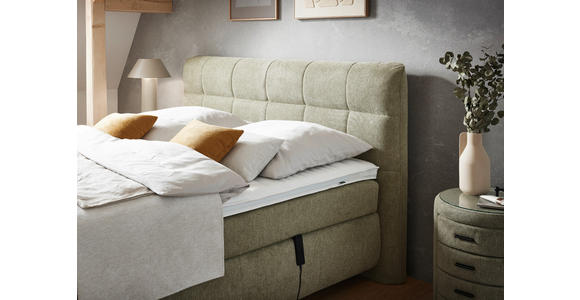 BOXSPRINGBETT 200/200 cm in Hellgrün - Schwarz/Hellgrün, KONVENTIONELL, Textil/Metall (200/200cm) - Dieter Knoll