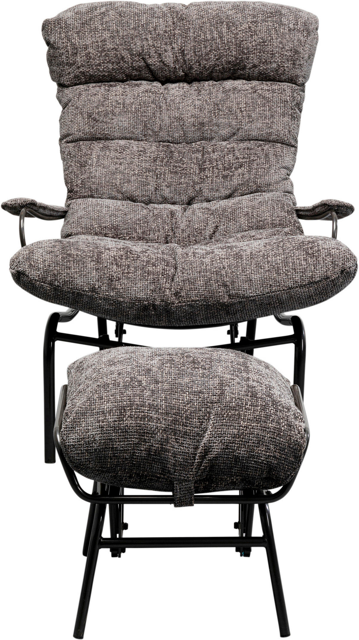 SESSELSET    - Schwarz/Grau, Design, Textil/Metall (83/97/106cm) - Kare-Design