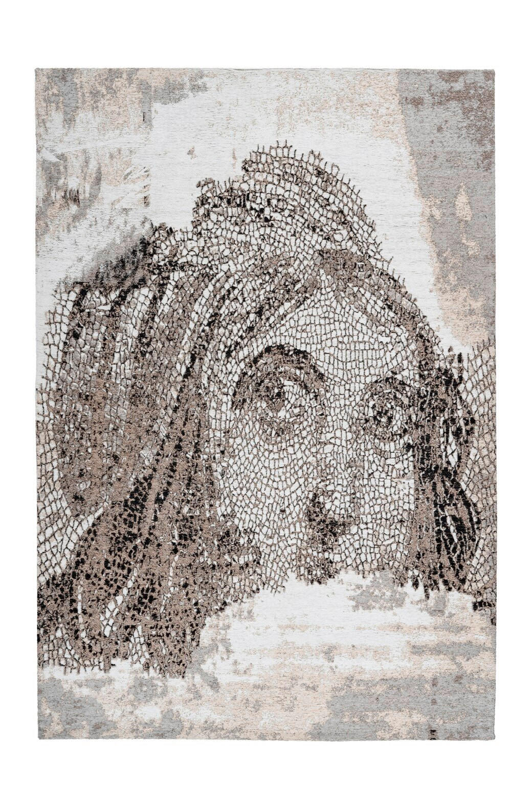 KOBEREC TKANÝ NA PLOCHO, 120/170 cm, šedohnědá