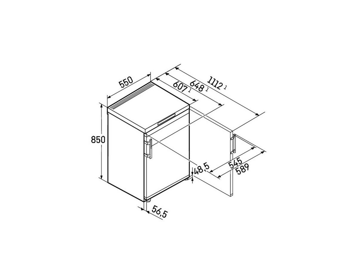 GEFRIERSCHRANK FNE1404  - Weiß, Basics, Metall (55/85/60,7cm) - Liebherr