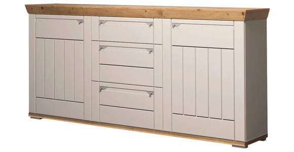 SIDEBOARD  200/100/47 cm 3 Schublade(n)  - Kaschmir/Eiche Artisan, ROMANTIK / LANDHAUS, Holzwerkstoff/Metall (200/100/47cm) - Landscape