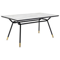 ESSTISCH in Metall, Glas, Holzwerkstoff 160/90/75 cm  - Messingfarben/Schwarz, LIFESTYLE, Glas/Holzwerkstoff (160/90/75cm) - Kare-Design