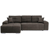 ECKSOFA Grau Webstoff  - Silberfarben/Grau, Design, Kunststoff/Textil (194/280cm) - Carryhome