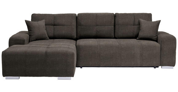 ECKSOFA  in Webstoff Grau  194/280 cm  - Silberfarben/Grau, Design, Kunststoff/Textil (194/280cm) - Carryhome