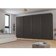SCHWEBETÜRENSCHRANK  in Graphitfarben  - Chromfarben/Graphitfarben, Design, Holzwerkstoff/Metall (361/235/68cm) - Novel