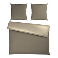 WENDEBETTWÄSCHE 3-teilig Satin 200/200 cm  - Taupe, Textil (200/200cm) - Bio:Vio