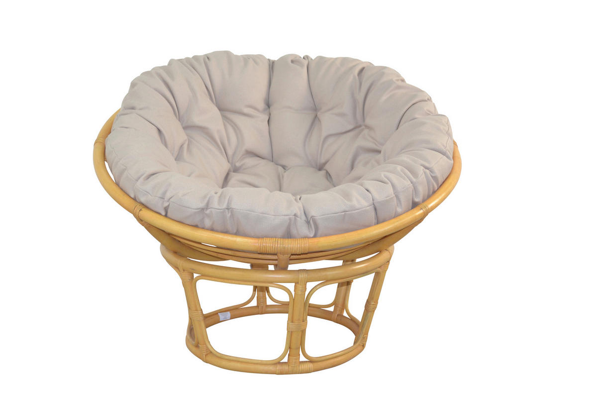 SESSEL Beige    - Beige/Creme, Natur, Holz/Textil (100/100/60cm) - MID.YOU