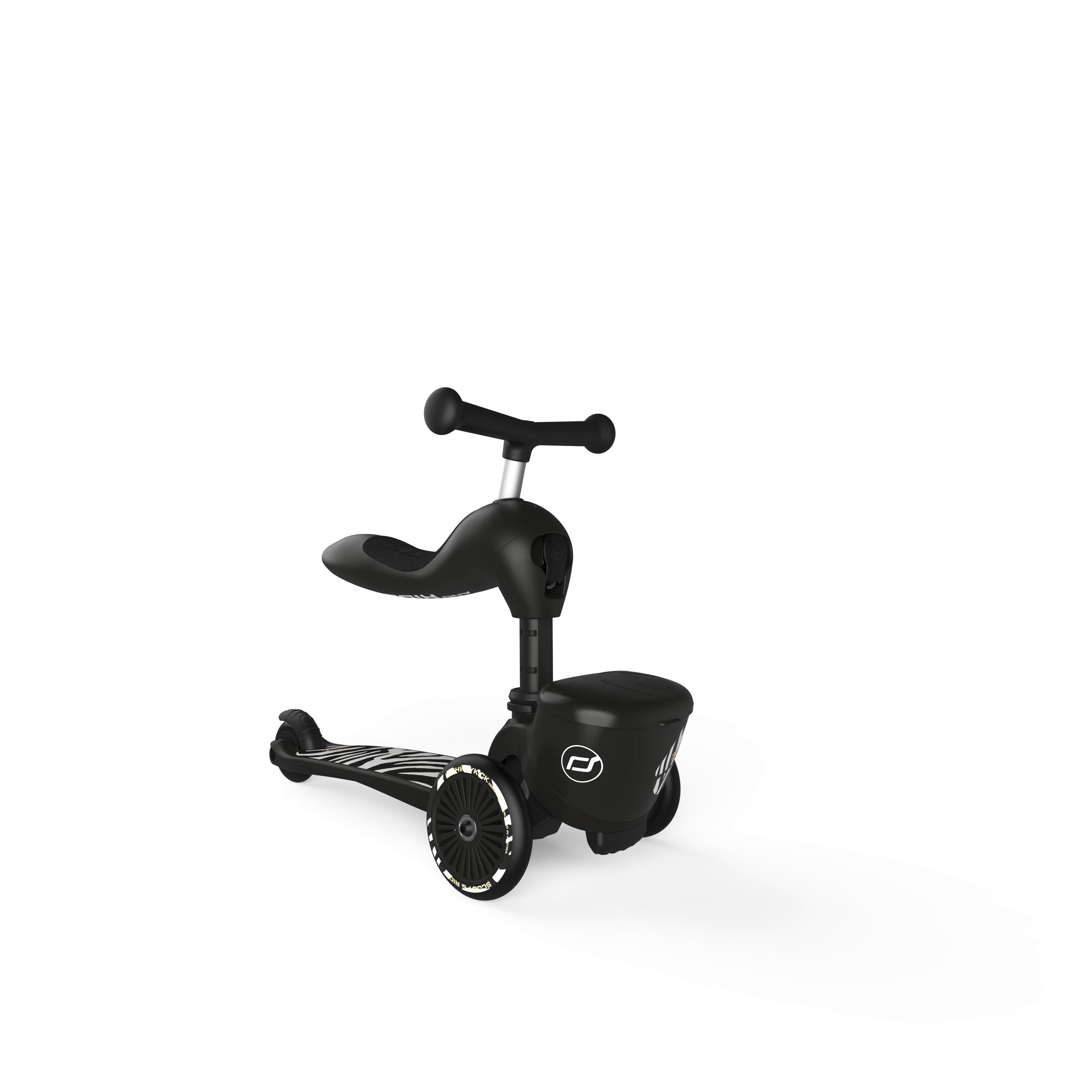 KINDERSCOOTER  - Schwarz/Weiß, Trend (24/37/55cm) - Scoot and Ride