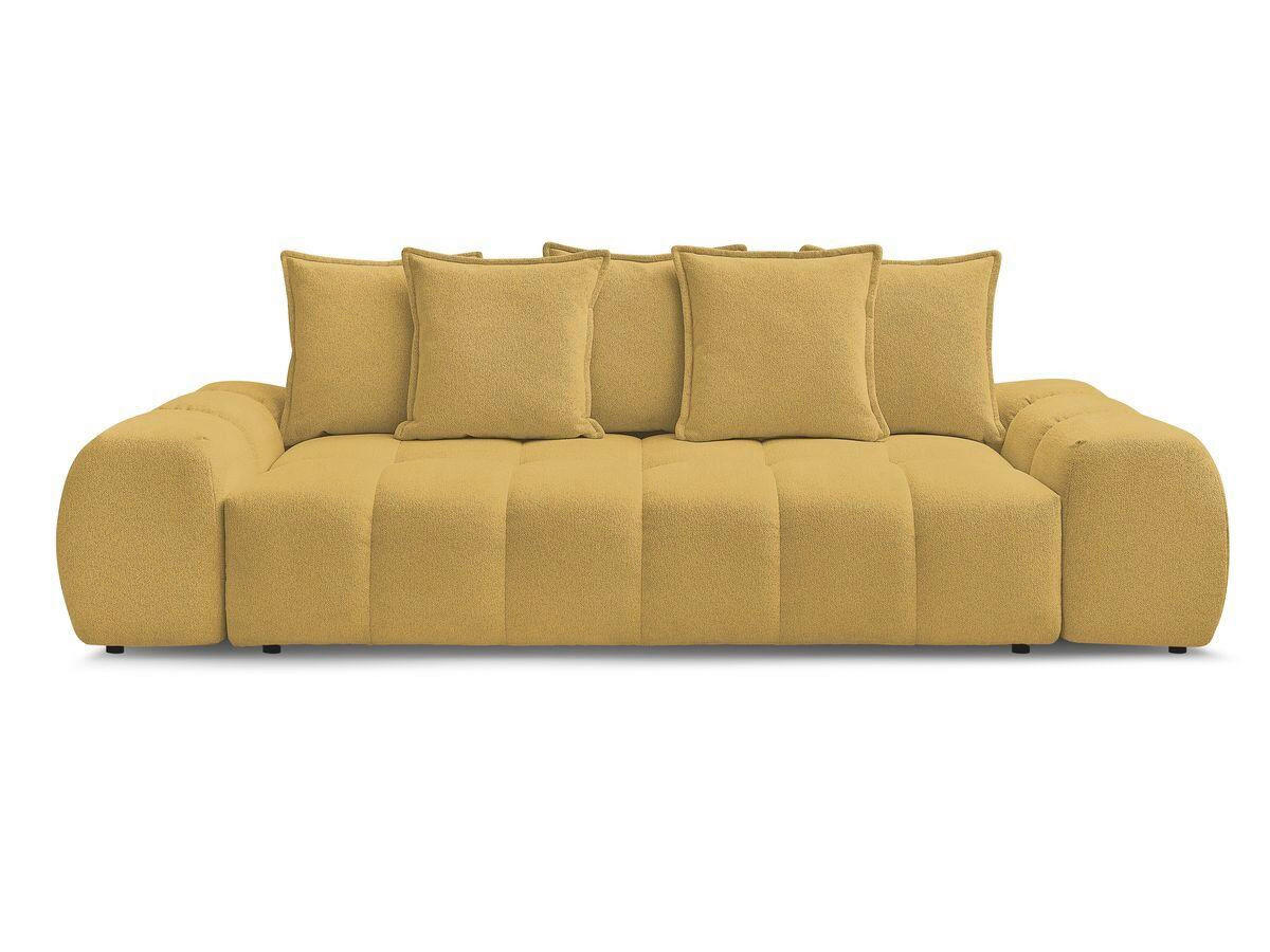 3-SITZER-SOFA EVEREST Flachgewebe Gelb  - Gelb/Schwarz, MODERN, Kunststoff/Textil (278/90/115cm)
