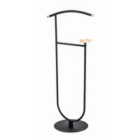 HERRENDIENER - Buchefarben/Schwarz, Basics, Holz/Metall (45/115/34cm)