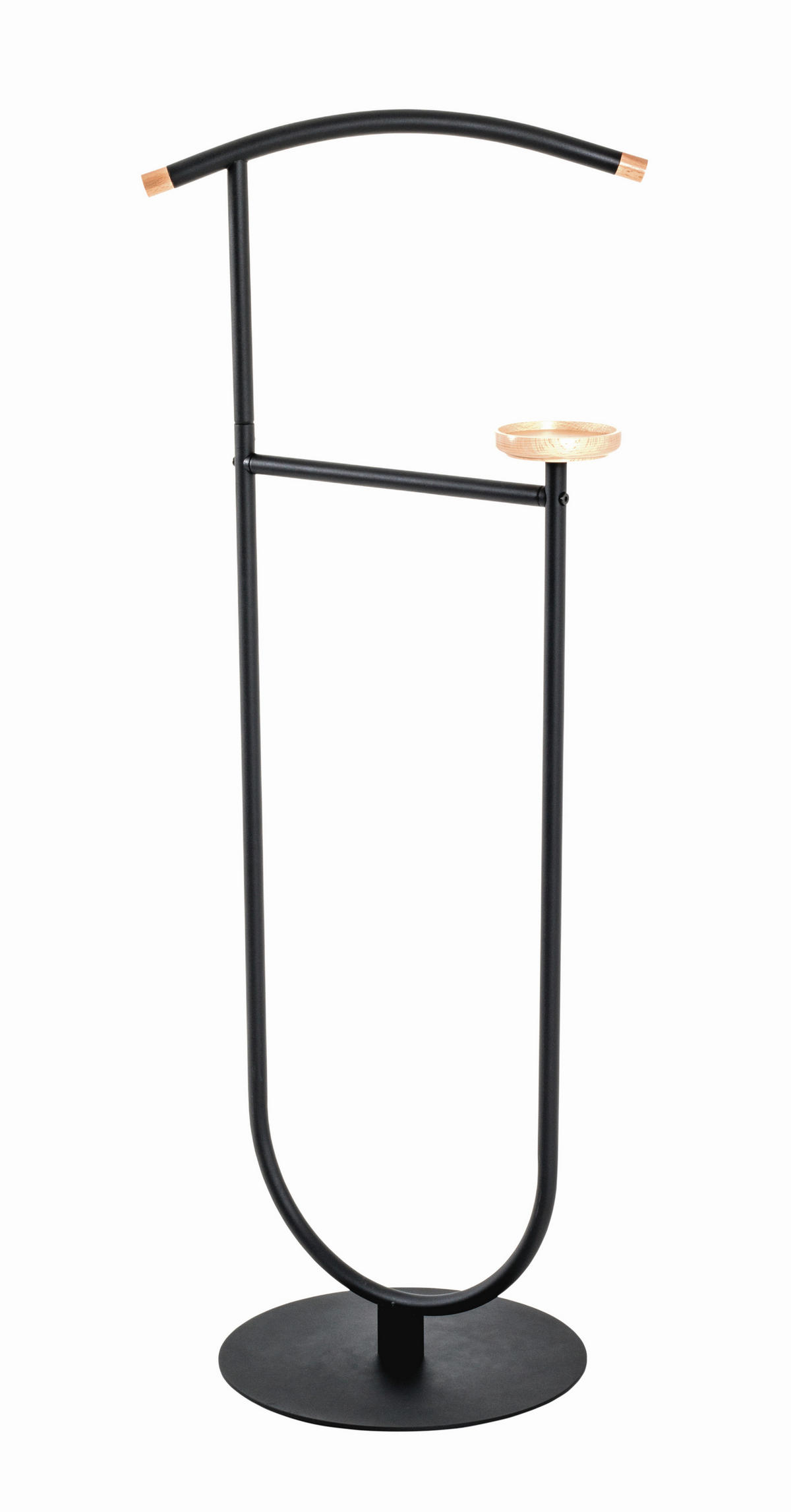 HERRENDIENER - Buchefarben/Schwarz, Basics, Holz/Metall (45/115/34cm)