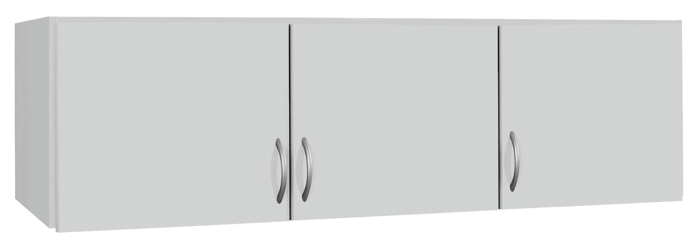 AUFSATZSCHRANK 136/39/54 cm  - Silberfarben/Weiß, Design, Holzwerkstoff/Kunststoff (136/39/54cm) - Carryhome