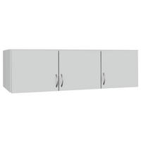 AUFSATZSCHRANK 136/39/54 cm  - Silberfarben/Weiß, Design, Holzwerkstoff/Kunststoff (136/39/54cm) - Carryhome