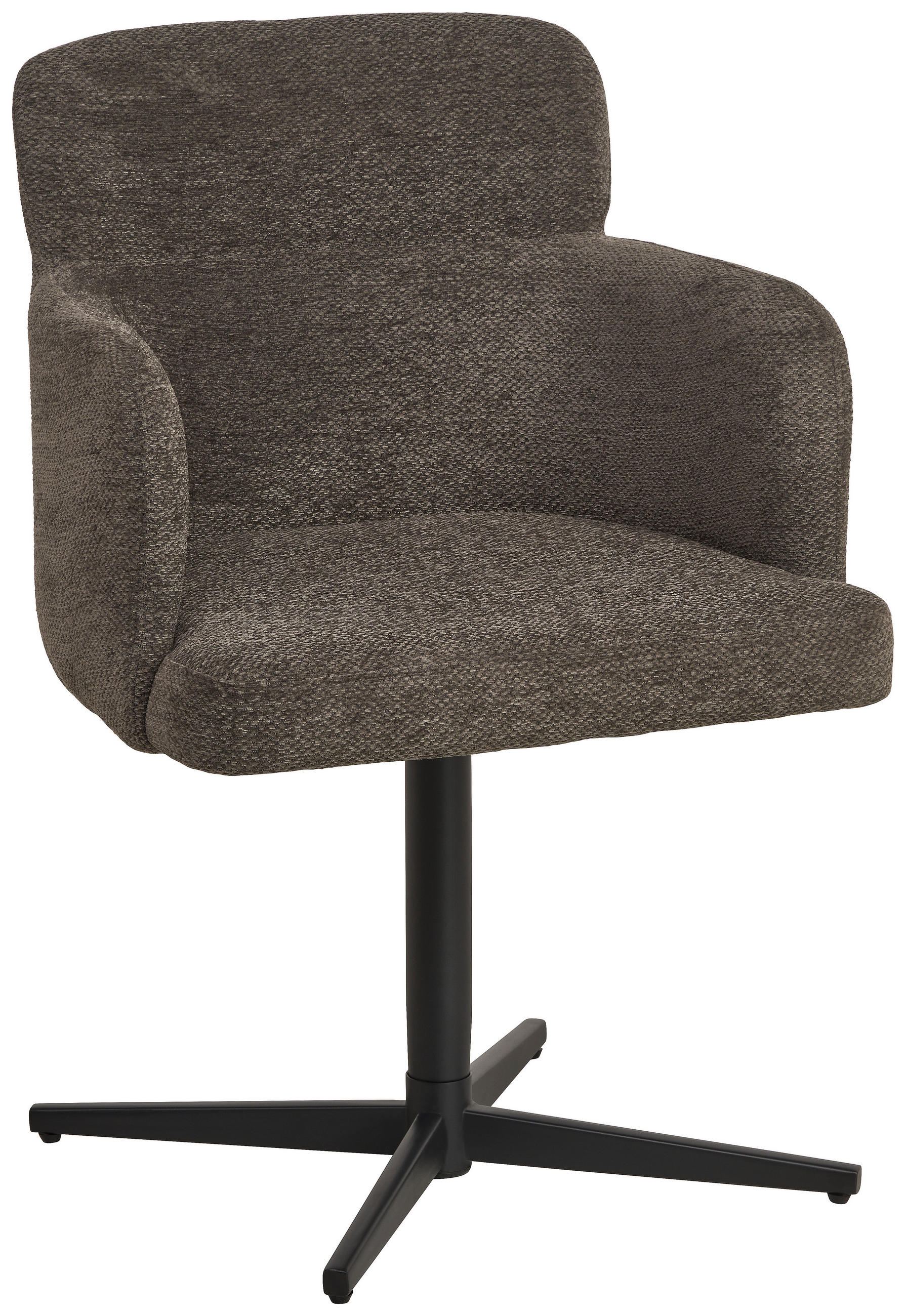 ARMLEHNSTUHL  in Eisen Webstoff  - Anthrazit/Schwarz, KONVENTIONELL, Holz/Textil (58,5/85/63cm) - Livetastic