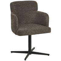 ARMLEHNSTUHL  in Eisen Webstoff  - Anthrazit/Schwarz, KONVENTIONELL, Holz/Textil (58,5/85/63cm) - Livetastic