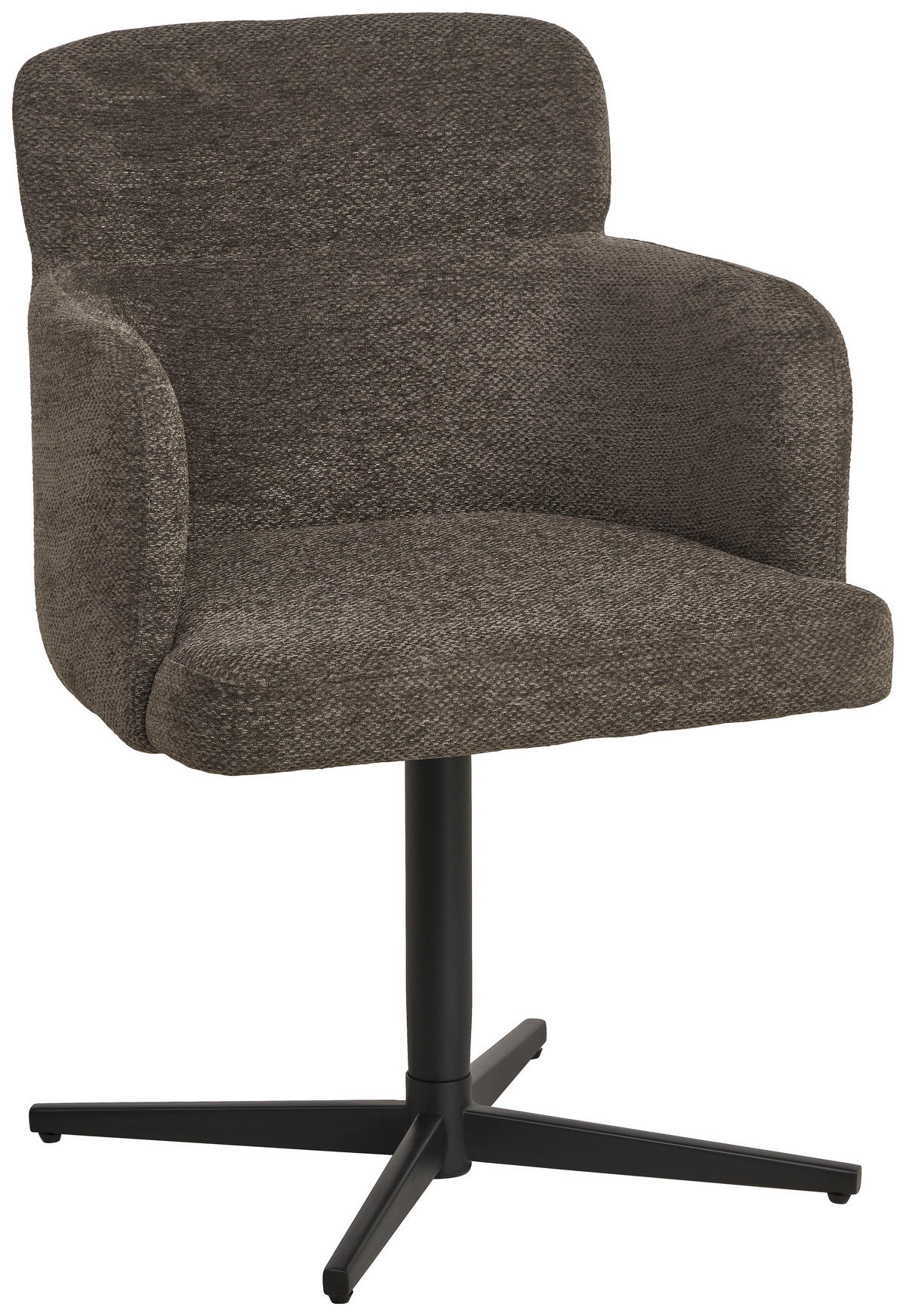 ARMLEHNSTUHL  in Eisen Webstoff  - Anthrazit/Schwarz, KONVENTIONELL, Holz/Textil (58,5/85/63cm) - Livetastic