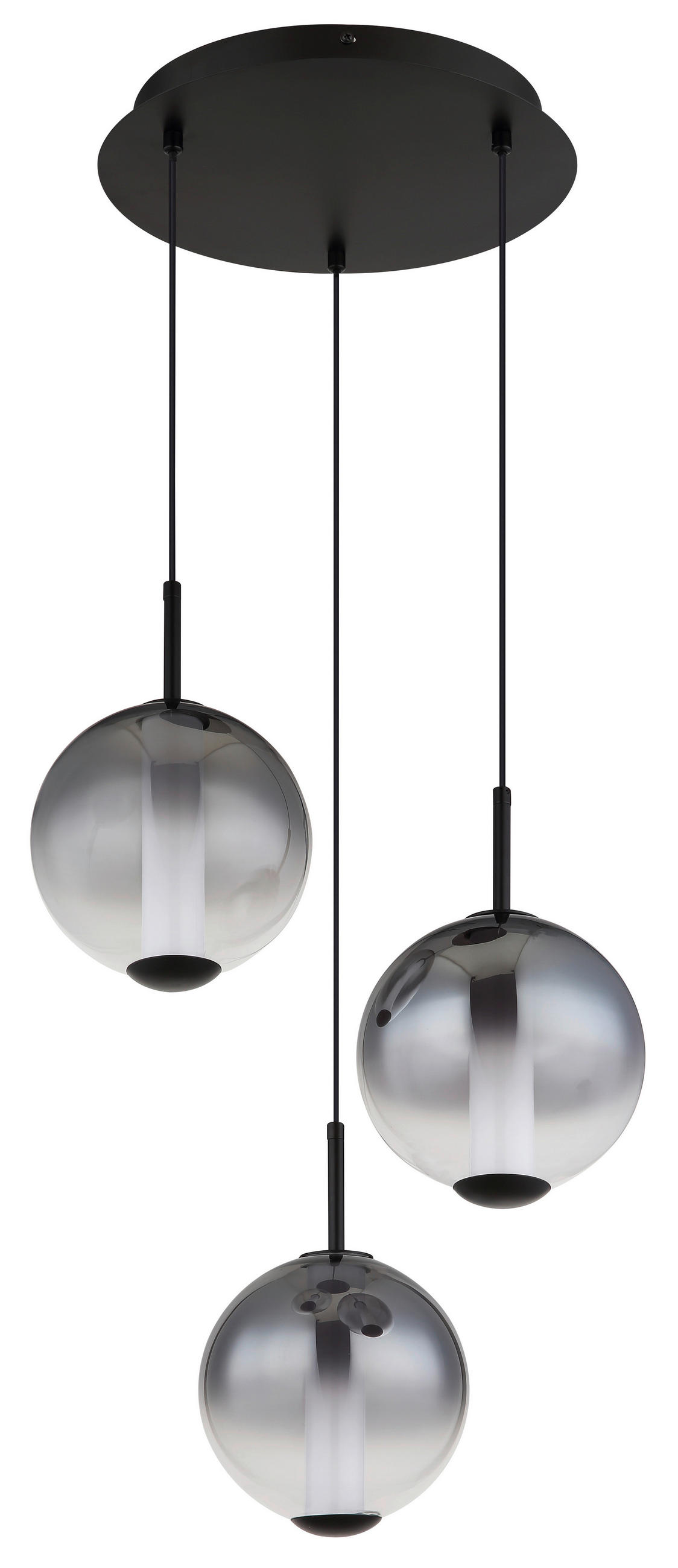 Globo Led-Hängeleuchte Lacy Grau, Schwarz, Weiß 120 cm