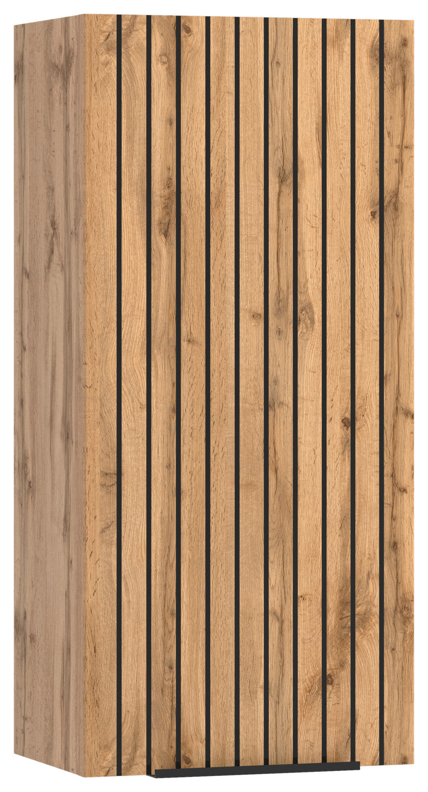 HÄNGESCHRANK 30/64/20 cm  - Eiche Wotan/Schwarz, Modern, Holzwerkstoff/Metall (30/64/20cm) - Held