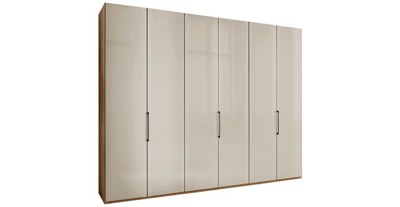FALTTÜRENSCHRANK  in Champagner, Eiche Bianco  - Schieferfarben/Eiche Bianco, KONVENTIONELL, Glas/Holzwerkstoff (300/236/58cm) - Dieter Knoll