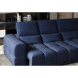 ECKSOFA Dunkelblau Chenille  - Schwarz/Dunkelblau, KONVENTIONELL, Kunststoff/Textil (290/203cm) - Carryhome