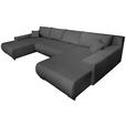WOHNLANDSCHAFT  in Cord Anthrazit  - Anthrazit/Schwarz, KONVENTIONELL, Textil/Metall (191/351/191cm) - Carryhome