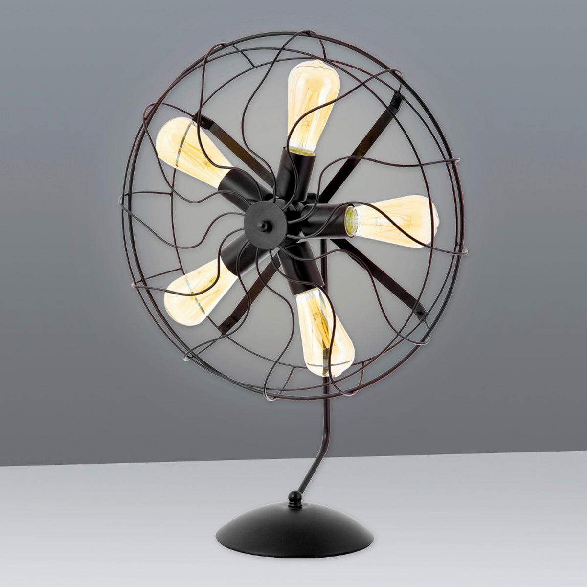 TISCHLEUCHTE ALEX 47,5/14,5/64 cm   - Schwarz, Trend, Metall (47,5/14,5/64cm) - Näve