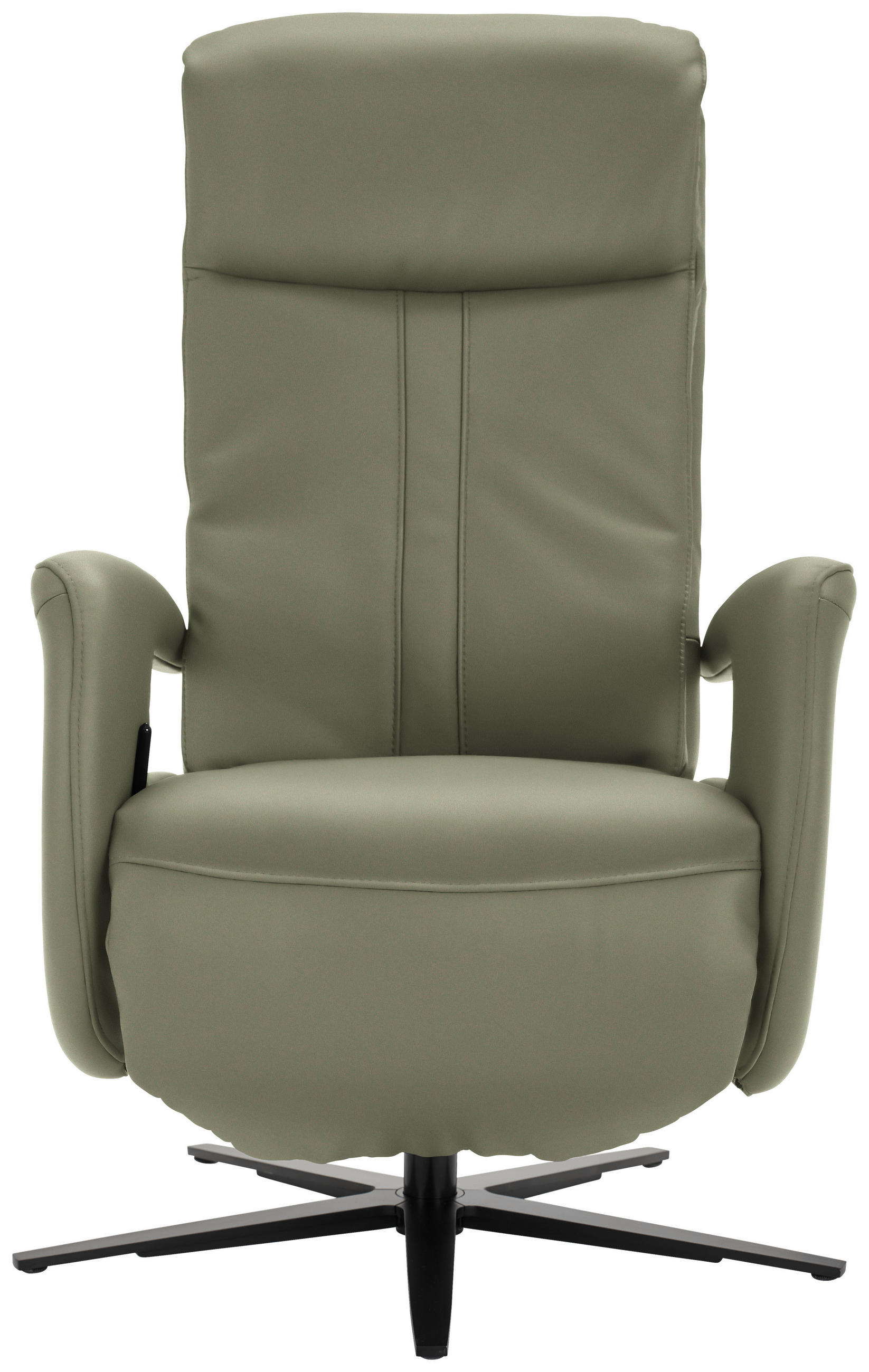 RELAXSESSEL in Leder Olivgrün  - Schwarz/Olivgrün, Design, Leder/Metall (71/112/83cm) - Dieter Knoll