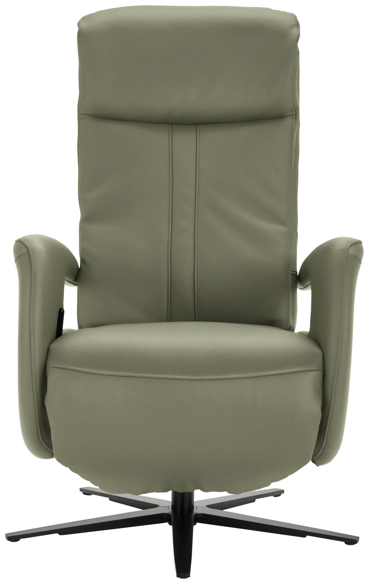 RELAXSESSEL in Leder Olivgrün  - Schwarz/Olivgrün, Design, Leder/Metall (71/112/83cm) - Dieter Knoll