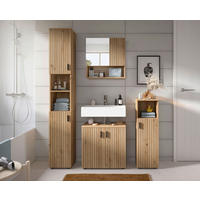 BADEZIMMER 4-teilig  in 120 cm  - Eiche Artisan, Basics, Holzwerkstoff/Kunststoff (120cm) - MID.YOU