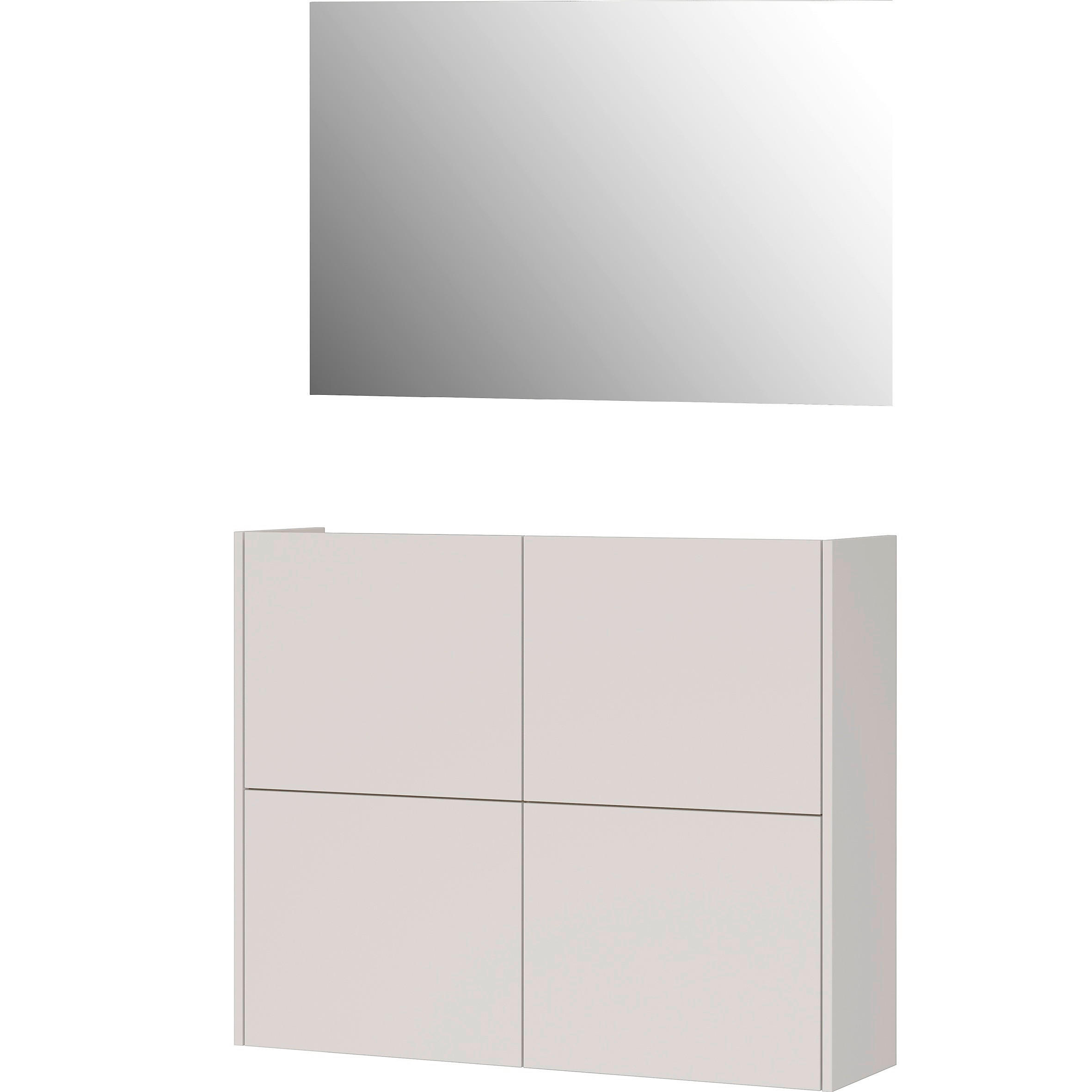 GARDEROBE 2-teilig  in 97/200/27 cm  - Eichefarben/Beige, Design, Holzwerkstoff (97/200/27cm) - Livetastic