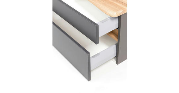 WASCHTISCHKOMBI 121 cm  - Graphitfarben/Weiß, Natur, Keramik/Holzwerkstoff (121cm) - Xora