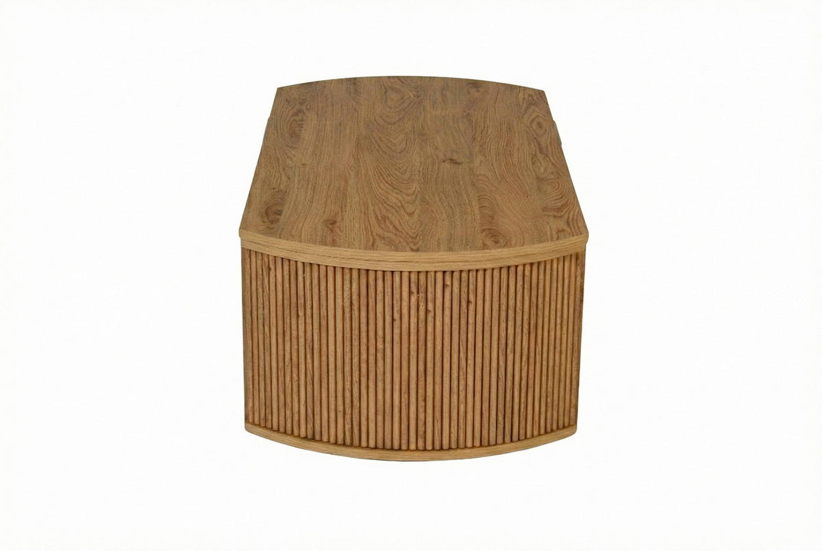 COUCHTISCH Eichefarben  - Eichefarben/Alufarben, KONVENTIONELL, Holzwerkstoff/Metall (110/55/35,5cm) - MID.YOU