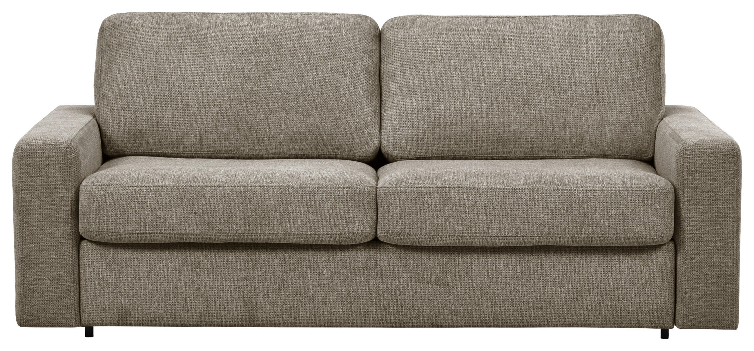 SCHLAFSOFA Flachgewebe Greige  - Greige/Schwarz, MODERN, Kunststoff/Textil (195/80/100cm) - Carryhome