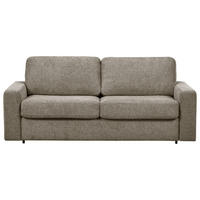 SCHLAFSOFA Flachgewebe Greige  - Greige/Schwarz, MODERN, Kunststoff/Textil (195/80/100cm) - Carryhome