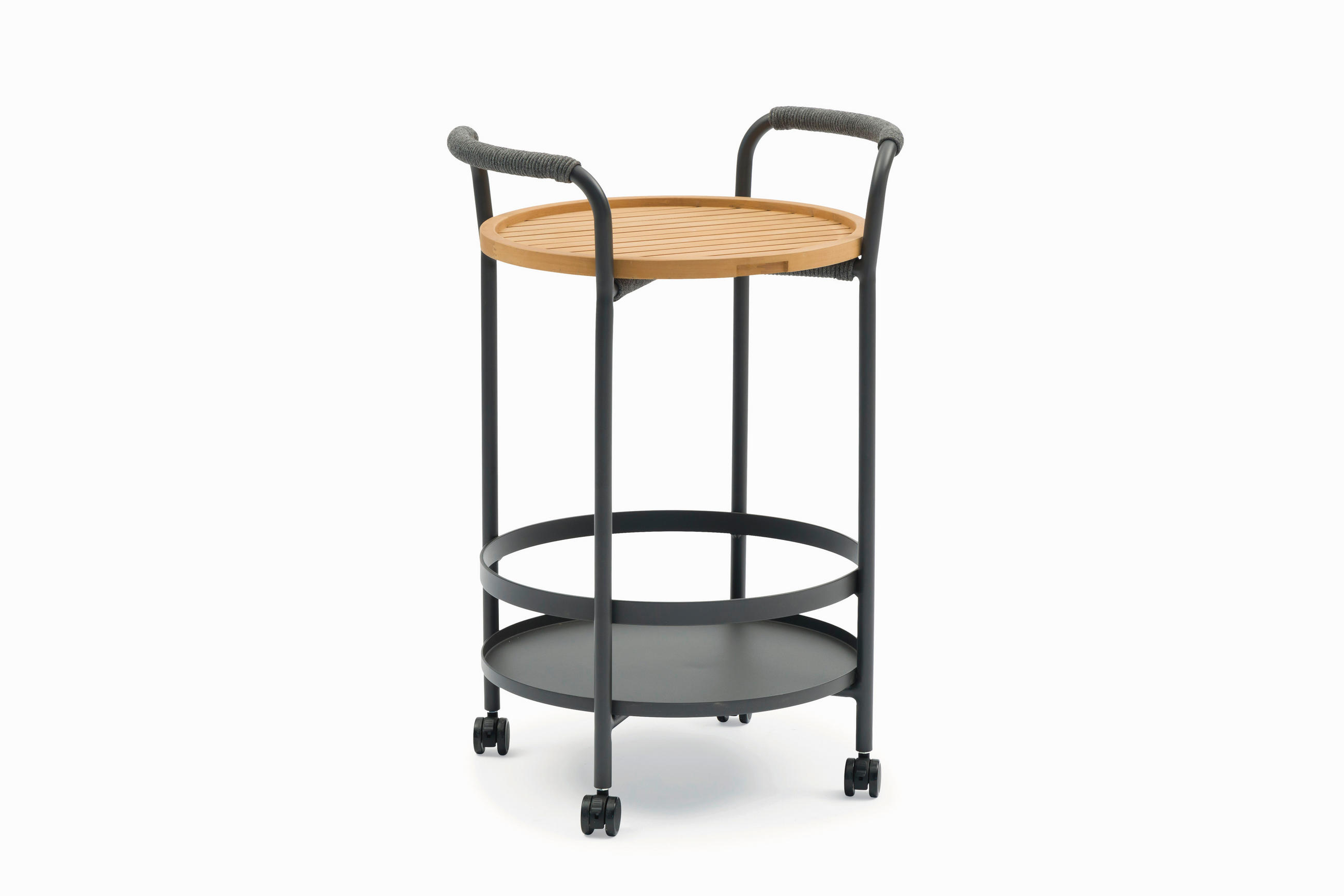 GARTEN-SERVIERWAGEN - Anthrazit, Basics, Holz/Kunststoff (58/86/50cm) - Niehoff Garden
