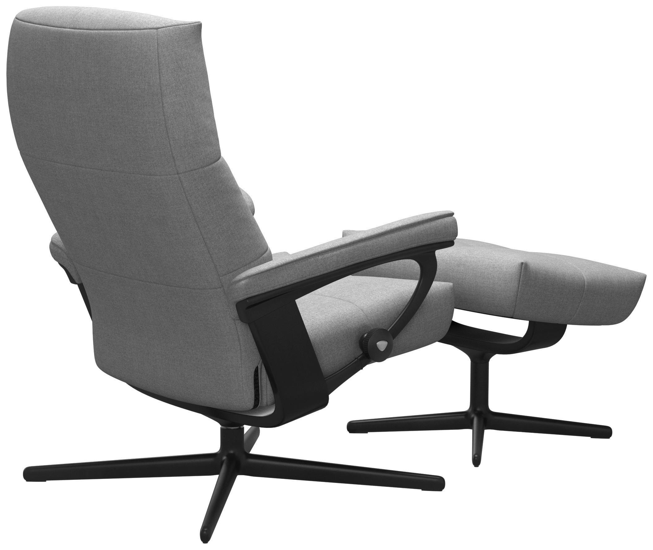 RELAXSESSELSET beschichtet Relaxfunktion    - Hellgrau/Schwarz, Design, Holz/Textil (84/103/74cm) - Stressless