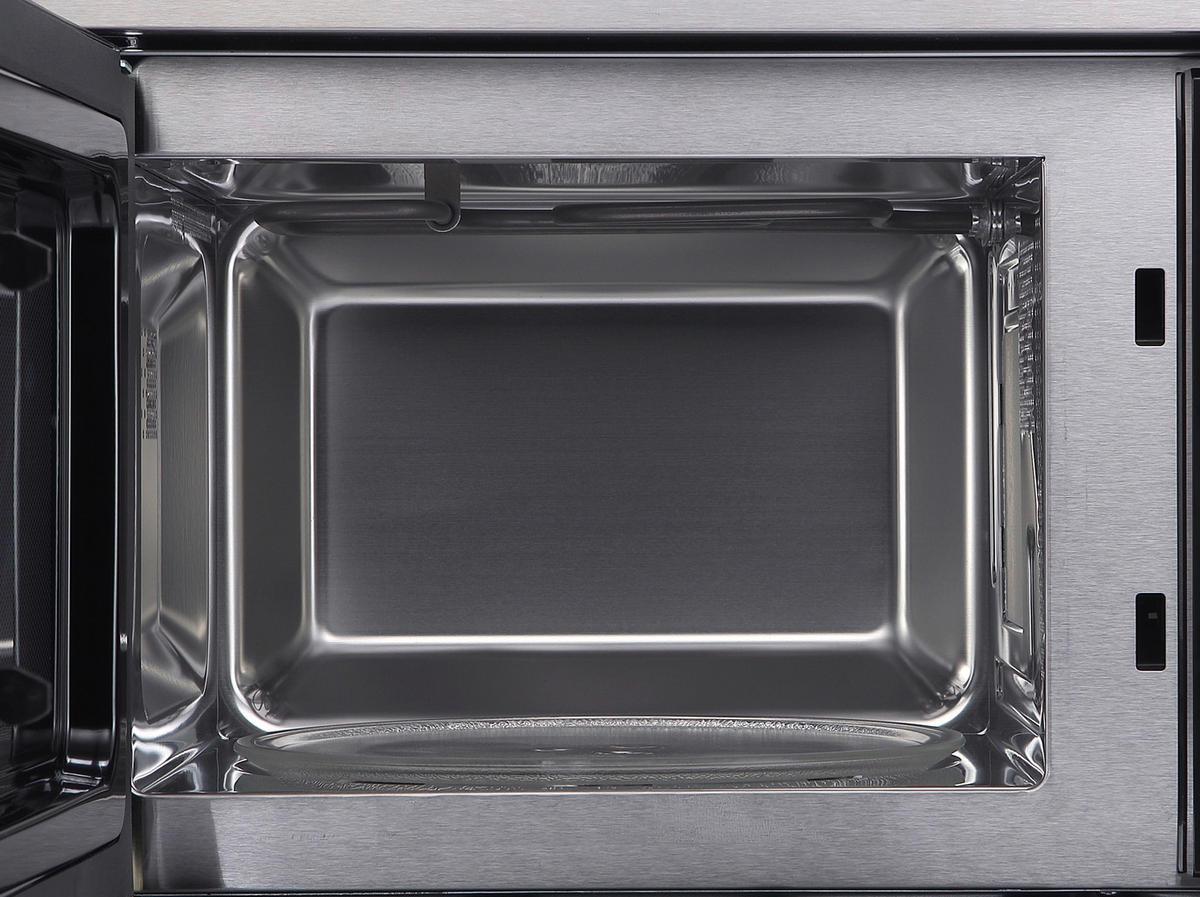 EINBAUMIKROWELLE MW800  - Edelstahlfarben, Trend, Glas/Metall (59,5/38,8/34,4cm) - Respekta