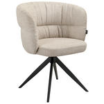 ARMLEHNSTUHL  in Eisen Chenille  - Beige/Schwarz, Design, Textil/Metall (63,5/81,5/61cm) - Novel