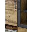 KOMMODE 98/141/40 cm Eiche furniert  - Alteiche/Graphitfarben, Trend, Glas/Holz (98/141/40cm) - Carryhome
